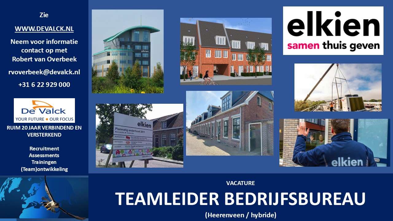 Vacature Teamleider Bedrijfsbureau