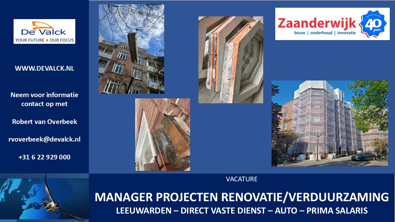 Vacature manager projecten verduurzaming